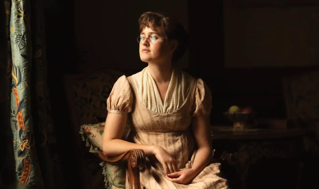 Ella Bruccoleri, Ruth Jones and Richard E. Grant. The Other Bennet Sister. BBC One and BBC iPlayer