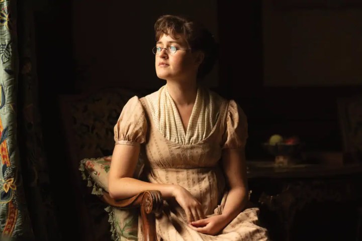 Ella Bruccoleri, Ruth Jones and Richard E. Grant. The Other Bennet Sister. BBC One and BBC iPlayer